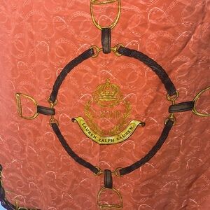 LAUREN RALPH LAUREN silk equestrian scarf
